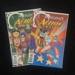 DC Comics Convergence Action Comics - Set of 2 - Superman, Wonder Woman